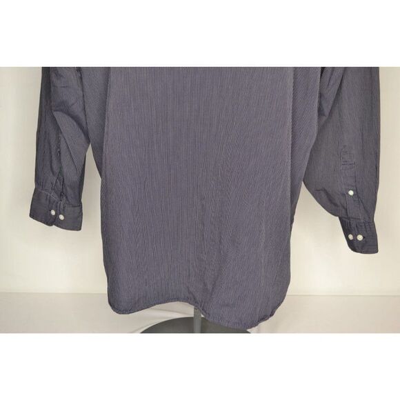 Tommy Hilfiger Men's 16 32-33 Blue Pinstripe Button Down Long Sleeve Shirt - Picture 7 of 11